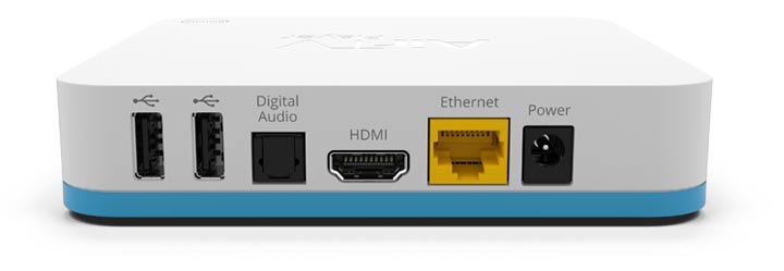 Rear view of AirTV Player showing connectivity and ports