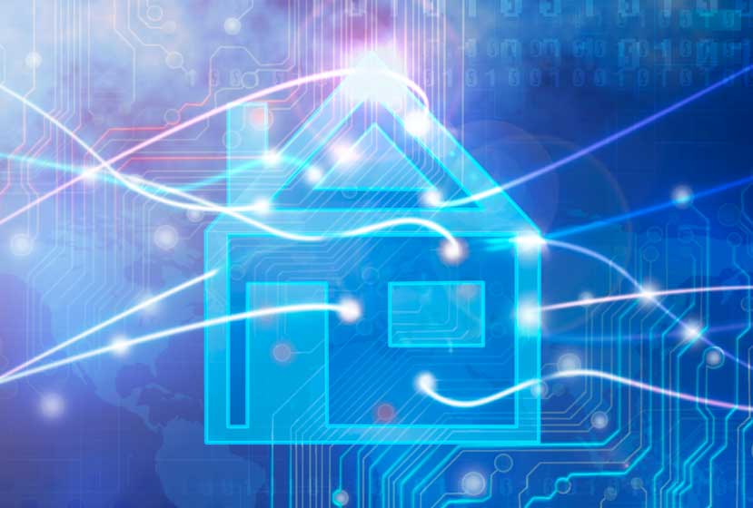 Graphic of WiFi connected home